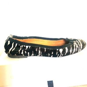Isabel Marant Reply Zebra Calf Hair Ballet Flats